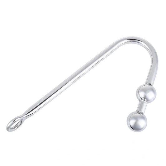 Steel 4417 Two Hook Pleasurable Anal Stainless Balls 0806